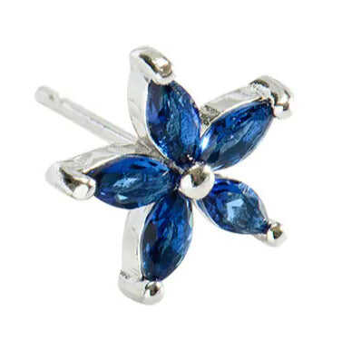NUIT Fleur Bleu Stud Earrings