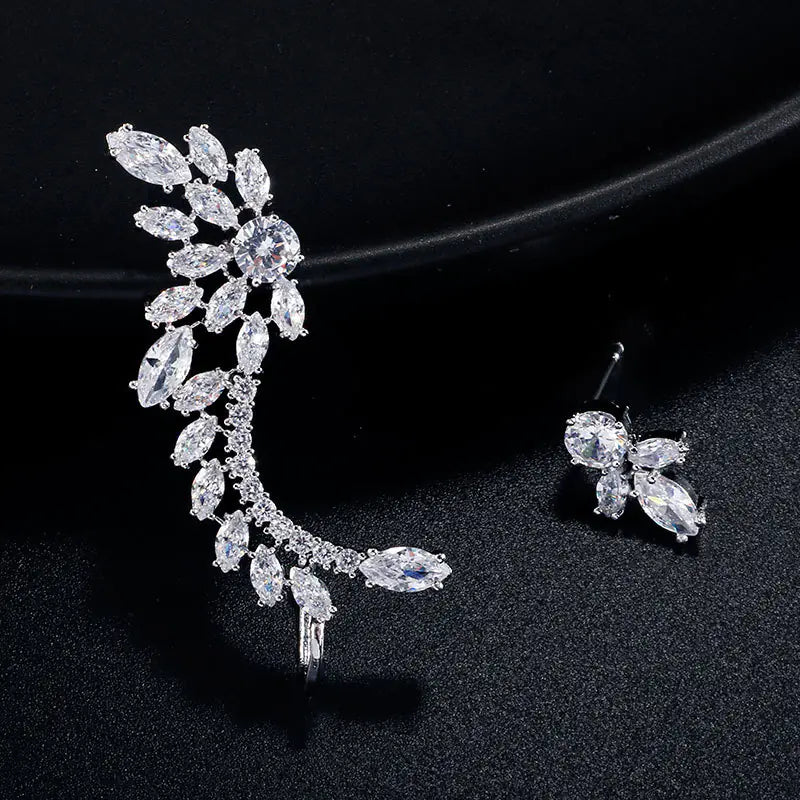 NUIT Asymmetric Zircon Earrings