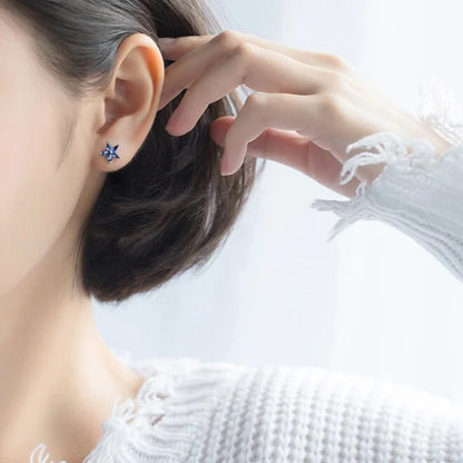 NUIT Fleur Bleu Stud Earrings