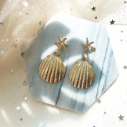 Shell and Starfish Stud Earrings