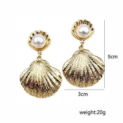 Shell and Starfish Stud Earrings